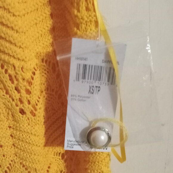 😎House of Harlow 1960 Yellow Daffodil Crocheted Maxi Dress Size: S NWT - Picture 10 of 14